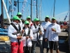 The crew celebrating the finish