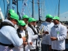 The crew celebrating the finish