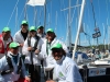 The crew celebrating the finish