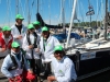 The crew celebrating the finish